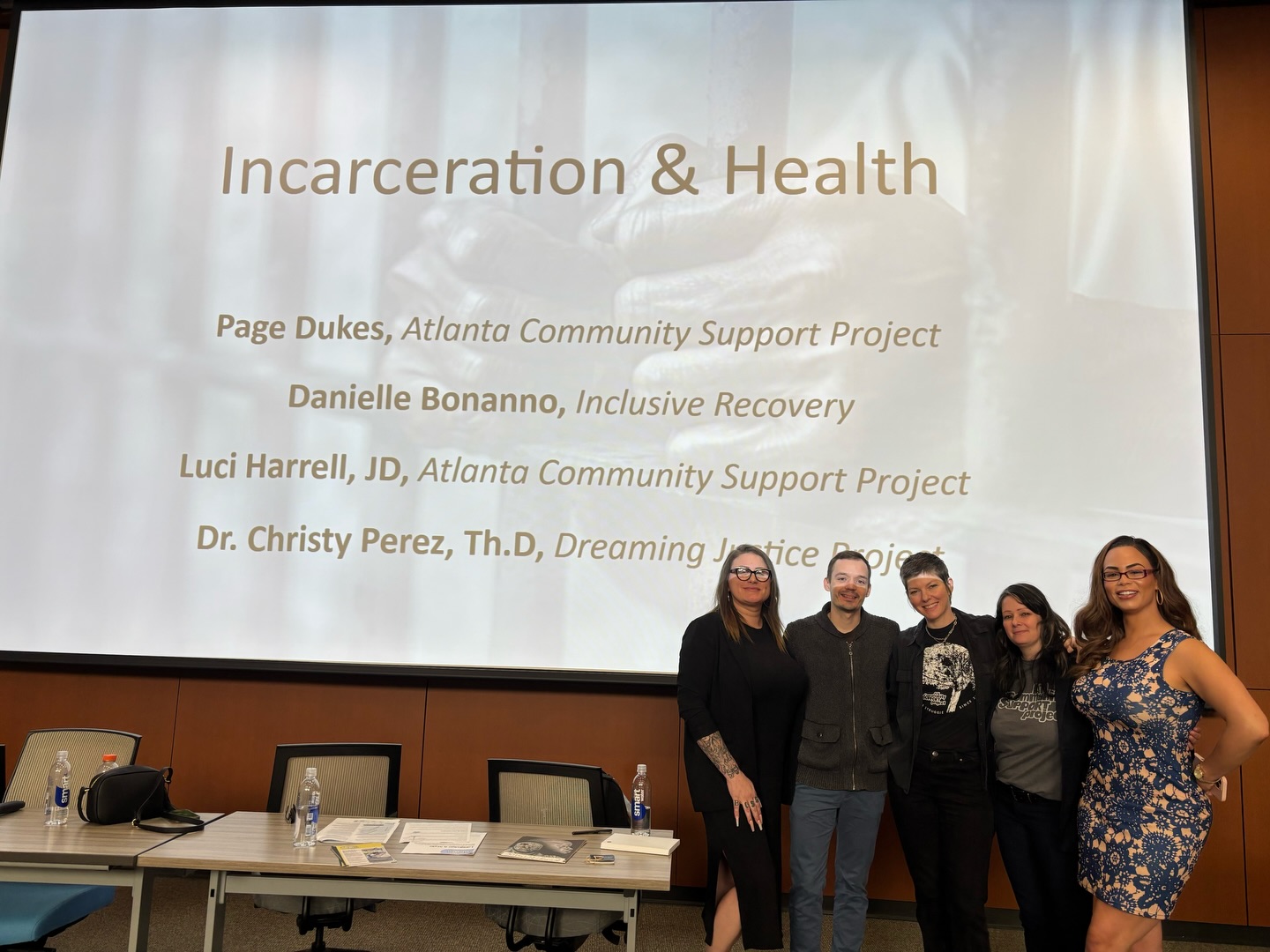 Dreaming Justice leaders and community partners after a public conversation on incarceration and health